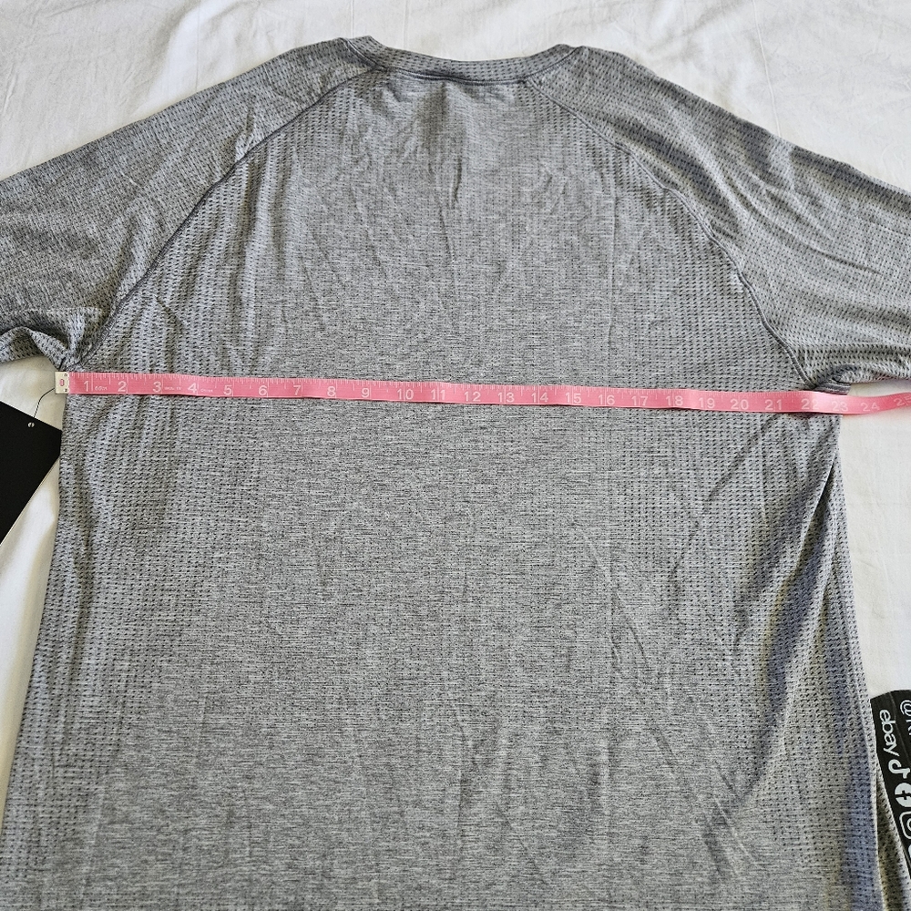 Lululemon Metal Vent Tech Long Sleeve SLTE/WHT Slate Grey Men's Size XXLarge - Picture 5 of 7